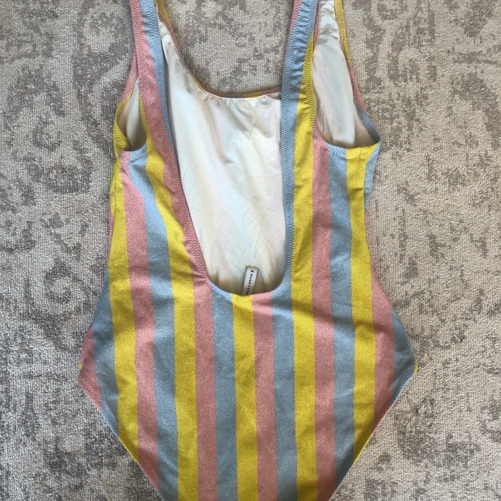 Final Sale Solid and Striped Anne Marie One Piece - Picture 3 of 3